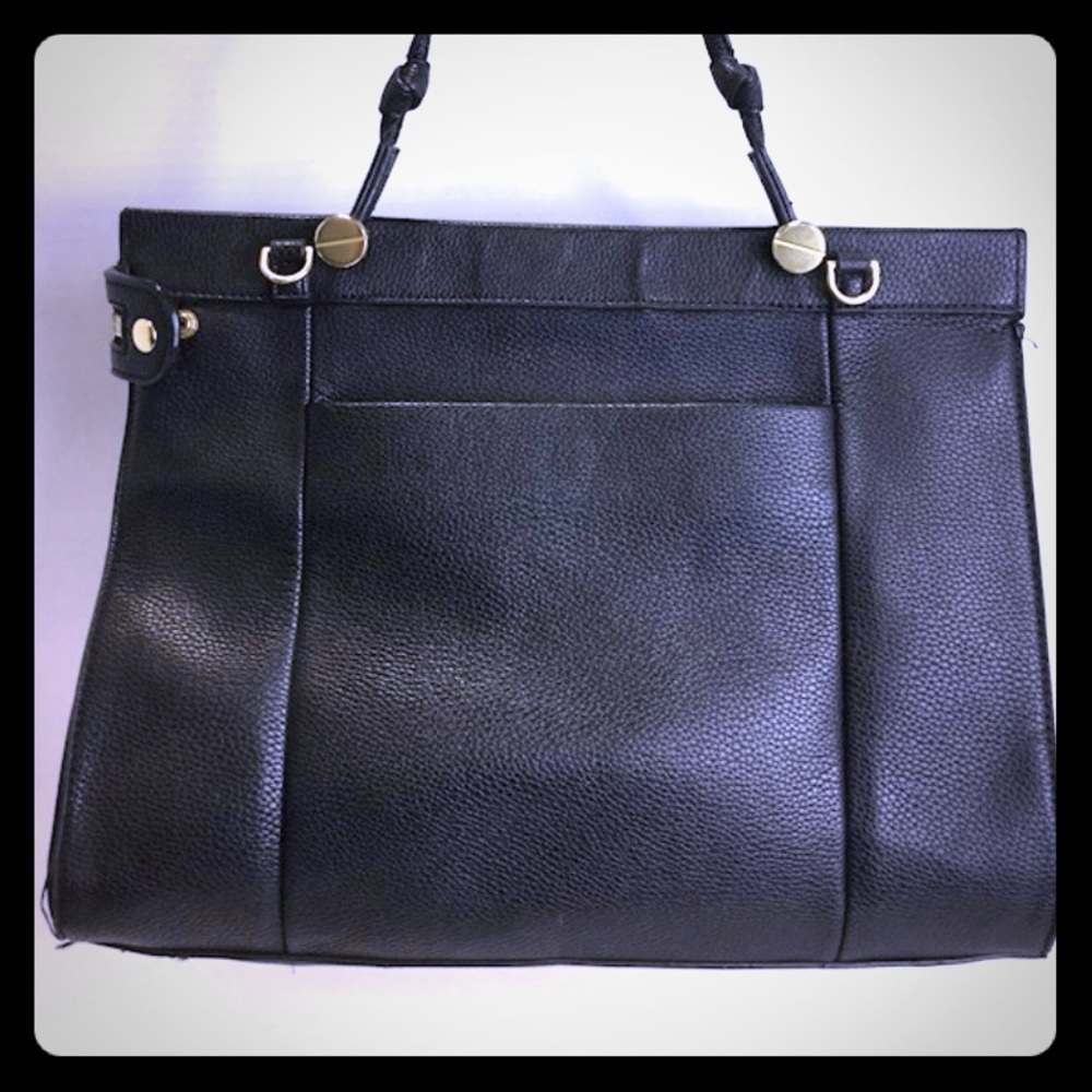 Foley And Corinna Black Leather Handbag